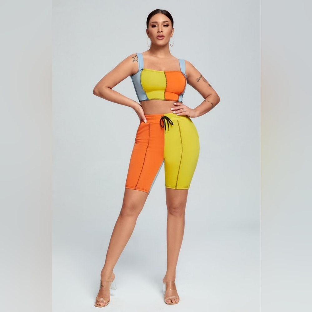 🧡Mila Color blocked Set🩵 - Picture 10 of 13